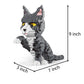 Friendly Tabby Cat Model Micro Mini Building Block Toy Sets: an Endearing Decor Recalling The Sweetness of Cats