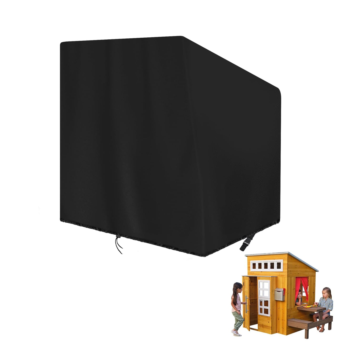 Andacar Outdoor Playhouse Cover for Kidkraft Wooden Playhouse, Waterproof Kids Playhouse Cover Dustproof Play Houses Cover for K