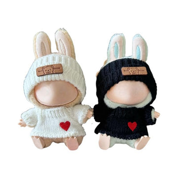 Doll Clothes Outfits For 17Cm Labubu Dolls Accessories Suspenders Pants Replacement 2 Set No Doll