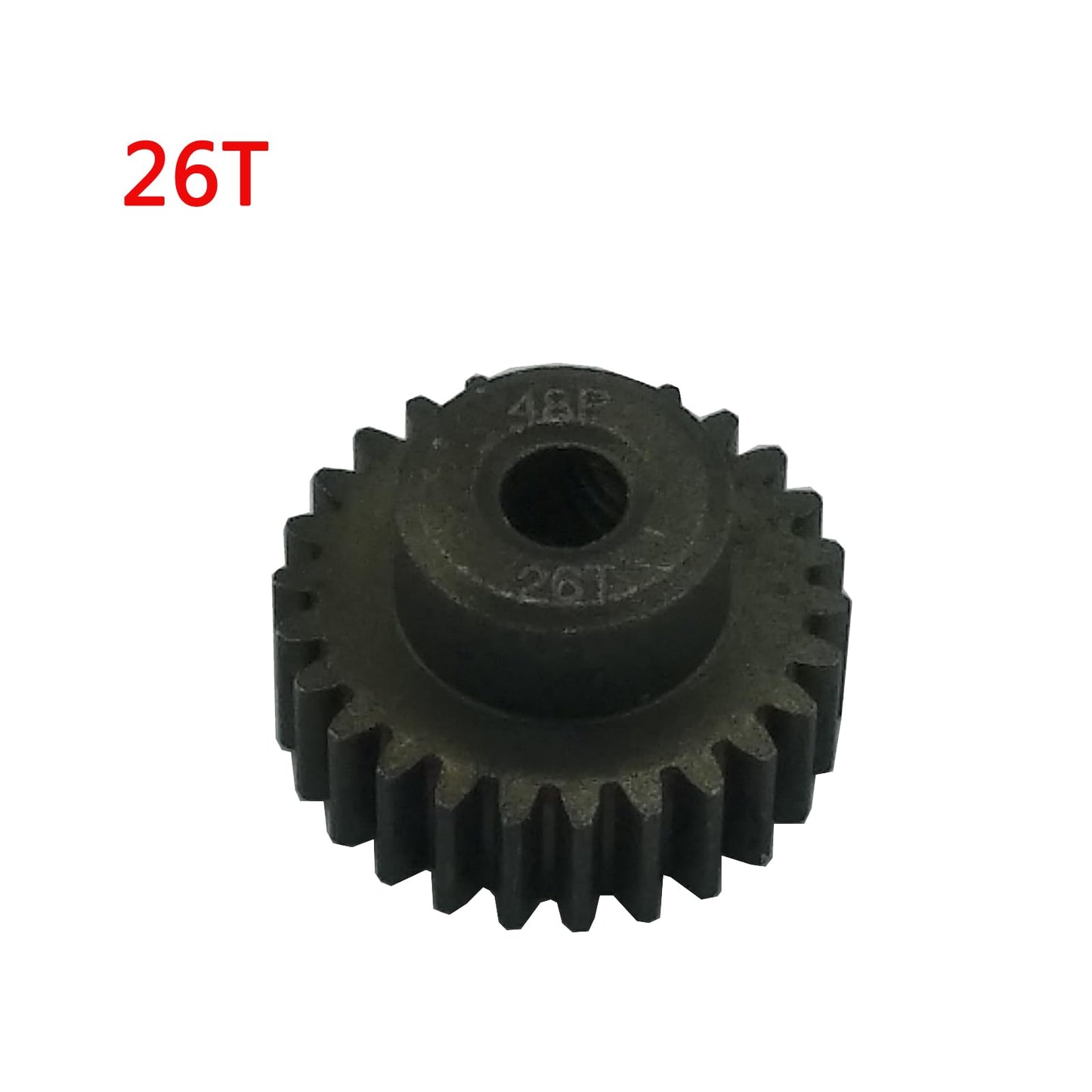 Yijialink 5-Pack Steel 48P Pinion Gear Sets 24T 25T 26T 27T 28T With Screws For 3.175Mm (1/8-Inch) Shaft 1/10 Rc Car Brushless B