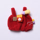 Designer Clothes for 15cm/17cm Lebubu Dolls  enhanced Lububu Doll Knit Outfit Accessories with Red Sweater Overall  Black Camera and Beanie  DDK-Red