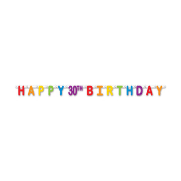Happy  30Th  Birthday Streamer