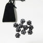 Yiotfandoll 10PCS Polyhedral Dice D20 Dice 20mm Acrylic 20 Sided Dice Game Dice for RPG MTG DND Dice Table Games (Black)