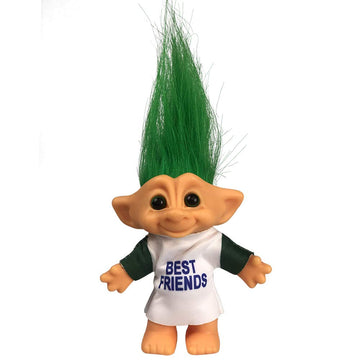 Lucky Troll Dolls,Vintage Troll Dolls Chromatic Adorable For Collections, School Project, Arts And Crafts, Party Favors - 7.5' Tall Green(Include The Length Of Hair)