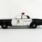 Greenlight 1977 Dodge Monaco Police Car with T-800 Figure, Black, Model 19042, Artisan Collection, Detailed Interior, Officially Licensed