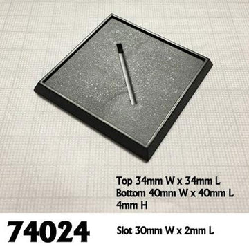 Reaper 40Mm Square Plastic Bases (6)