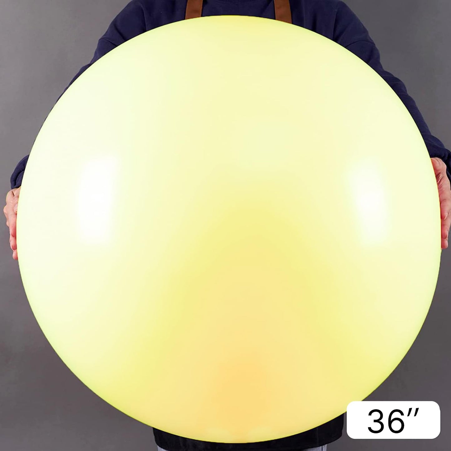 Partywoo Yellow Large Balloons, 4 Pcs 36 Inch Balloons, Pastel Yellow Big Balloons, Pale Yellow Giant Balloons, Jumbo Balloons For Birthday Party Decorations, Baby Shower Decorations, Yellow-Q07