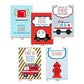 Silly Goose Gifts Emergency Vehicle Valentine Classroom Cards - Set of 25, Red, Police, Ambulance, Firefighter, Fire Truck