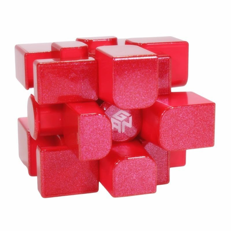 Cuberspeed gan Mirror Cube red UV Coated Speed Cube Fuchsia Red Gan Mirror Blocks Magnetic Cube Puzzle