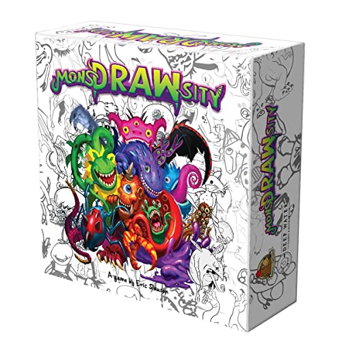Deep Water Games MonsDRAWsity Drawing Party Game, 3-8 Players, Small, White, Model DWGMDS100