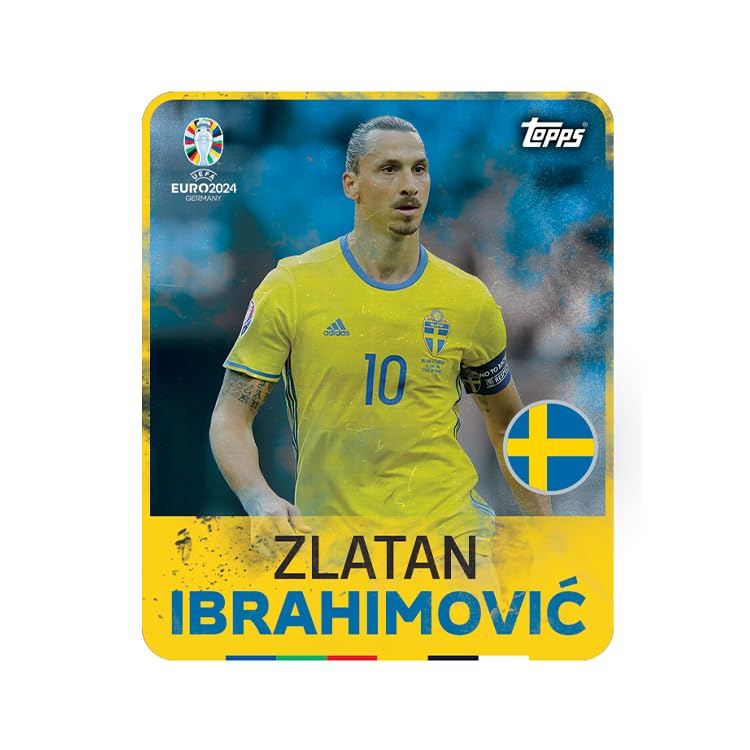 Topps Official Euro 2024 Sticker Collection - Multipack - Contains 41 Euro 2024 Stickers Plus 1 Gold Signature Series Sticker.
