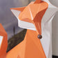Haucoze Fox Figurine Statue Gifts Geometric Sculpture Decor Polyresin Animal Arts 4.0 Inch