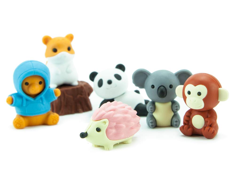 Iwako Japanese Kawaii Animal Eraser Set