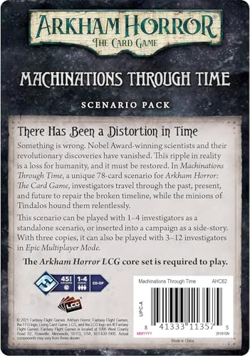 Asmodee Arkham Horror The Card Game Machinations Through Time Expansion - Unravel A Chronological Conundrum, Lovecraftian Cooper