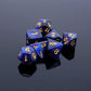 Dnd Dice Set Dark Blue Mix Black Nebula Dice For Dungeon And Dragons D&D Rpg Role Playing Games 7Pcs Polyhedral Dice With Dice B