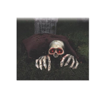 Light-Up Skele-Peeper Grave Breaker Halloween Decor