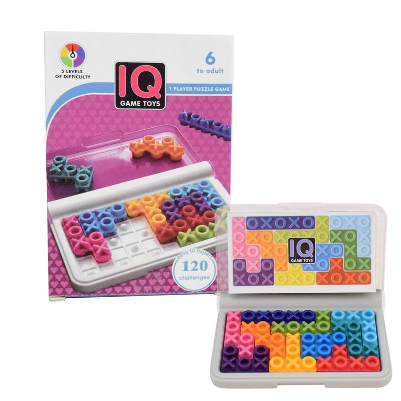 Wirescorts Iq Xoxo Games, 120 Challenges, 5 Levels Of Difficulty, 1-Player Brain Teaser For Kids And Adults, Enhances Logic And 
