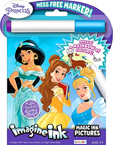 Disney Princess Coloring Book and Sticker Activity Set for Kids - Bundle with Princess Books, Princess Imagine Ink, Stickers, an