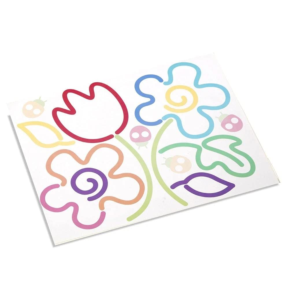 Melissa & Doug Rainbow Cord Picture & Pattern Maker Draw with Cords - 39 Cords, 6 Double-Sided Cards to Trace