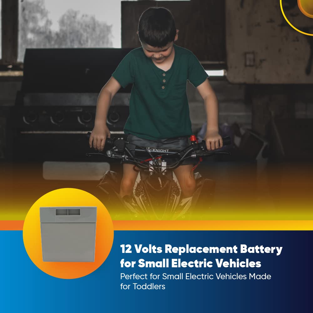 12V Battery For Dune Racer Bcv59 Power Wheels Fisher Price By Technical Precision - Rechargeable Gray Battery - 1 Unit