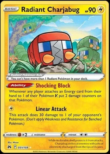 Pokemon - Radiant Charjabug 051/159 - Crown Zenith - Ultra Rare Card