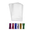 200 Poly Treat Bags 5x7 with 4 Twist Ties Assorted Colors - 1.4mils Thickness OPP Plastic Bags of Candy Cookie Treat (5 x 7)