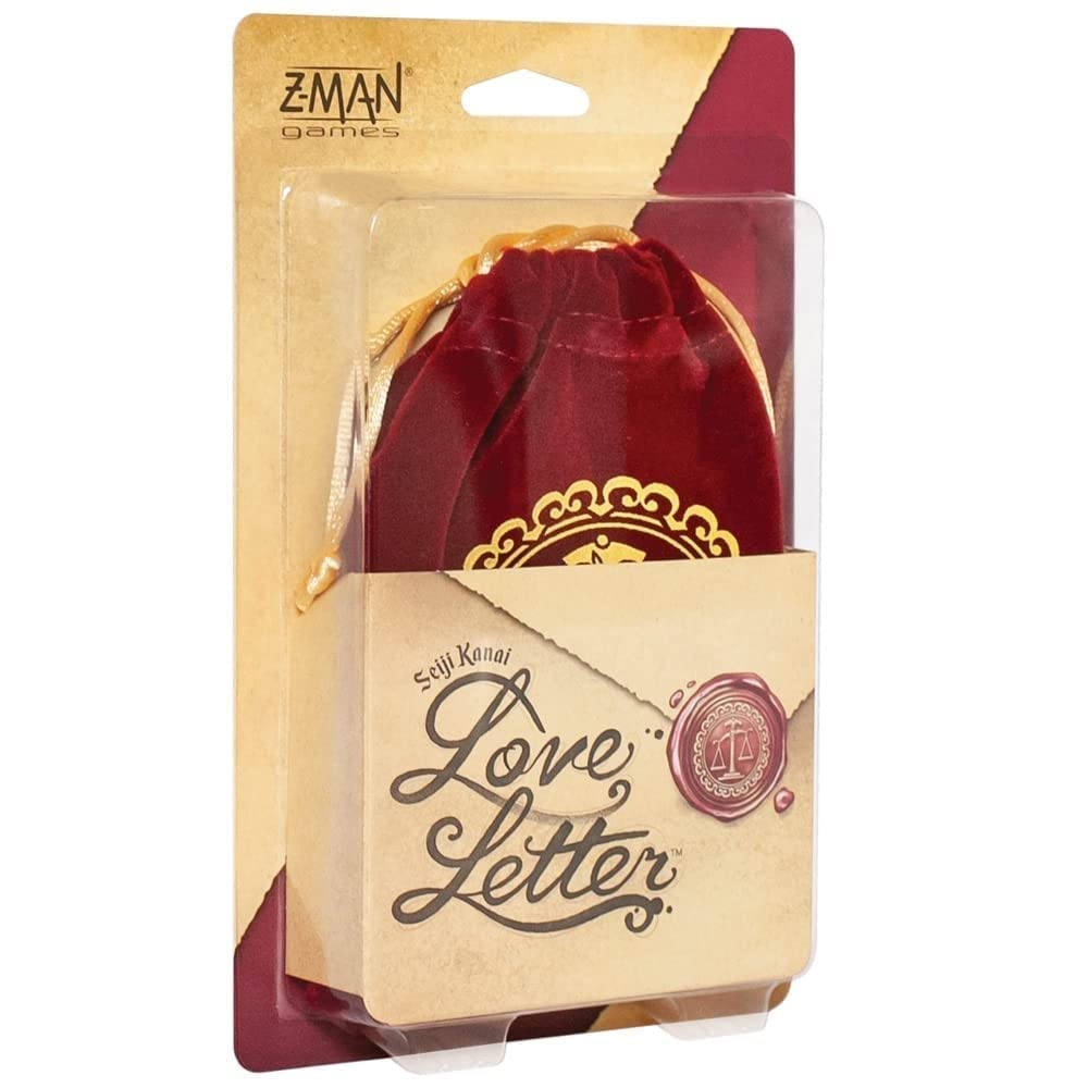 Z-Man Games Love Letter Card Game - Strategy Deduction for 2-6 Players, Ages 10+, Cardstock, 20 Min Playtime, Multicolor