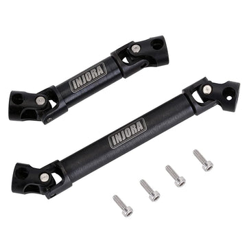 INJORA Steel Drive Shaft 2Pcs Center Drive Shaft for Axial SCX24 SCX24 C10 JLU Bronco Base Camp Upgrate Parts, 17g