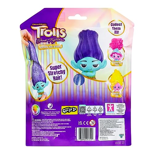 Dreamworks Trolls Band Together Squishy, Stretchy Glitter-Filled Hair Doll - Stretchy Hair Branch