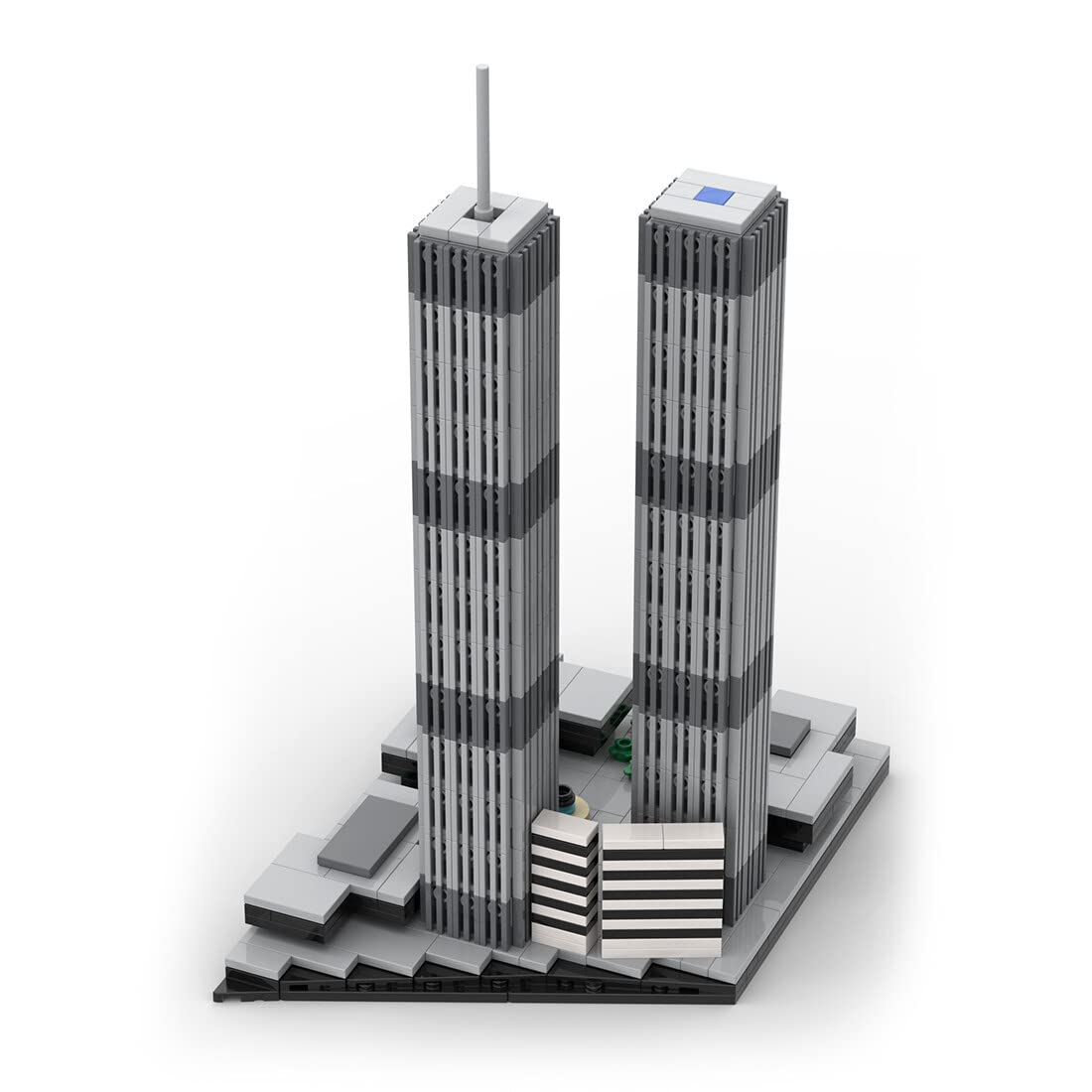 KKXX Building Blocks Toy Set - 1/2000 World Trade Center (1973-2001) Micro Model, Gift for Aircraft Fanatics of Building Block f