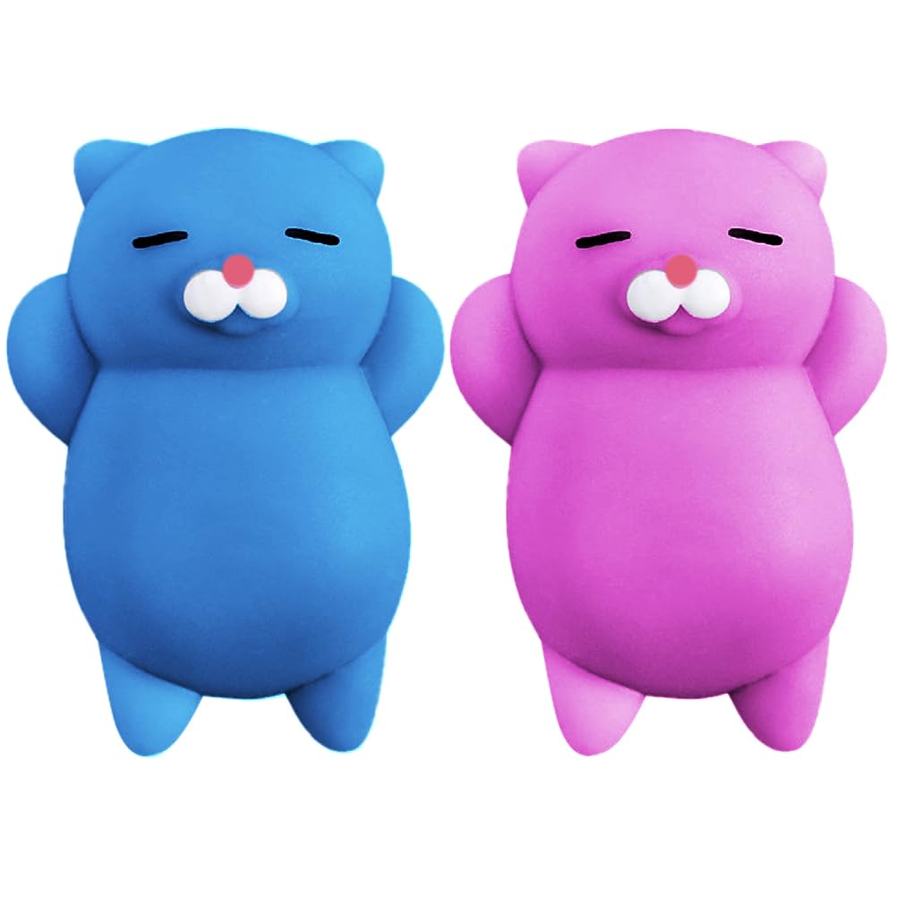Nutty Toys Squishy Cat Set - 2' Soft Silicone Kawaii Kitties, Top Stress Relief Toy 2025, Unique Kids & Adults Valentines Day Gift Idea For Him & Her, Best Teenage Girl, Teen Boy & Tween Present