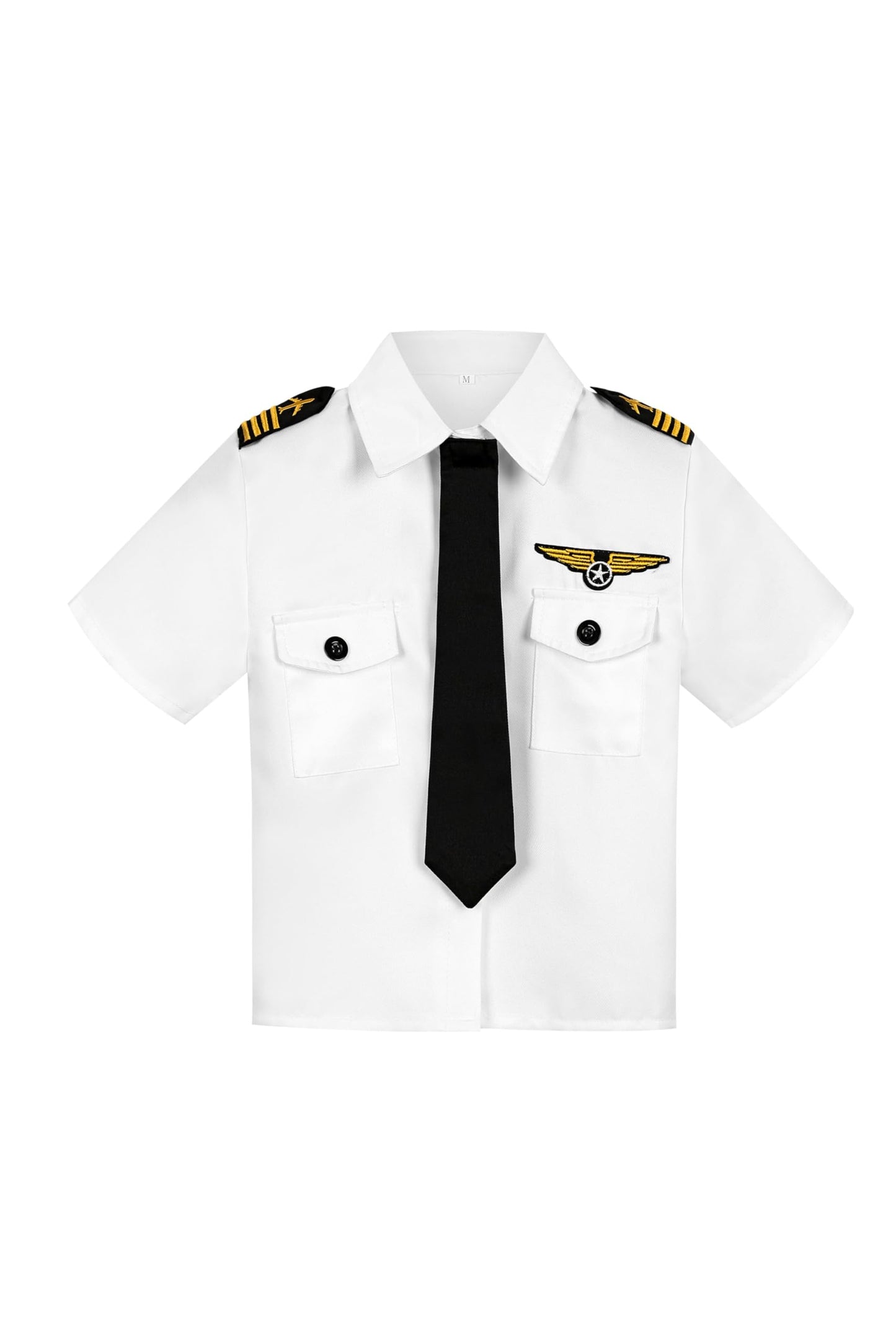 KAKALVER Kids Pilot Costume for Boys Airline Captain Pilot Uniform for Boys Career Day Dress Up Airline Costume Gifts