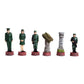 Pacific Giftware US Army vs Navy Chess Set, Hand Painted, Glass Board, 2 Players, Multicolor, Model 11865, Ages 12+