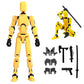 DANONI Titan13 Robot Actions Figure Lucky Robot 13 Creative 3D Printed Action Figure  Multi Jointed Action Figures Desktop Decorations for Kids mature-themed (Yellow 1pc)