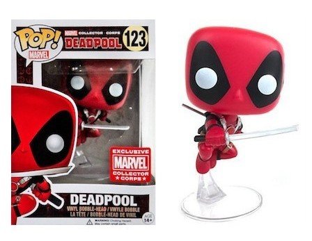 Funko Pop! Marvel X-Men: Leaping Deadpool Collector Corps Exclusive Vinyl Figure (Bundled With Pop Box Protector Case)