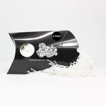 Twisted Stringz Yo-Yo Strings - Polyester - Solid Extra Thick Yoyo String - 100 Pack (White)