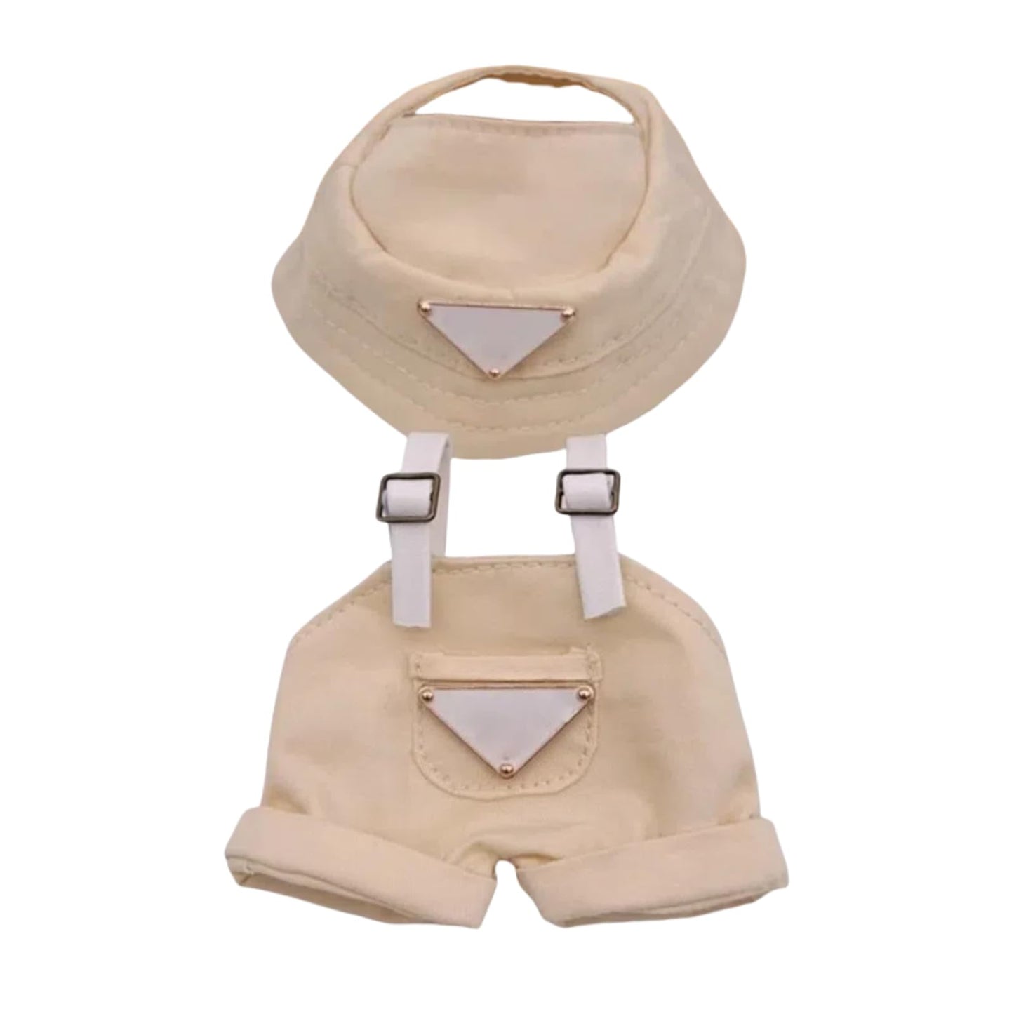 Hat & Overalls Set for Labubu  15cm/17cm Big into Energy Doll Outfits Set  enhanced Dolls Clothes Accessories (enhanced PPADA)