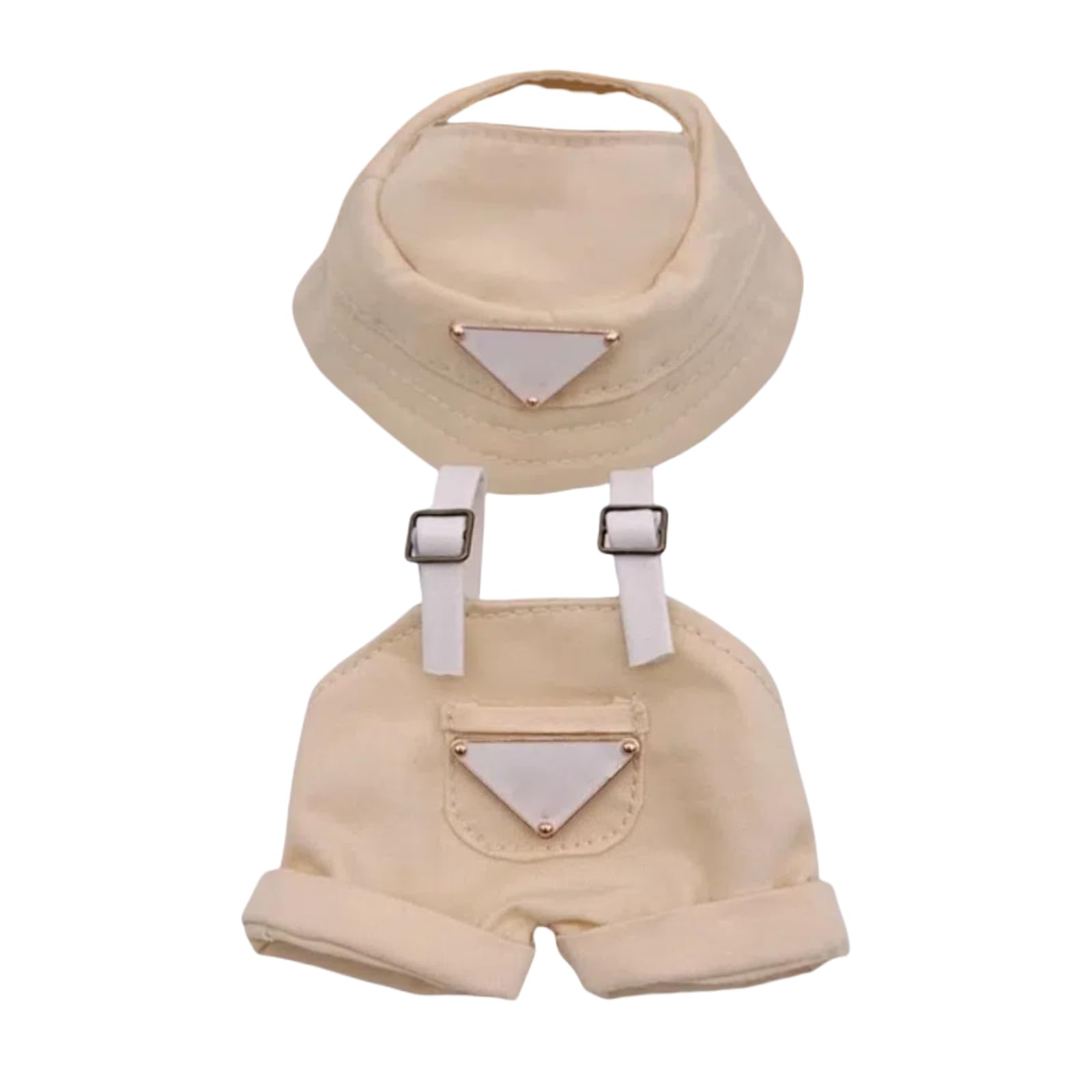 Hat & Overalls Set for Labubu  15cm/17cm Big into Energy Doll Outfits Set  enhanced Dolls Clothes Accessories (enhanced PPADA)