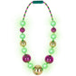 ArtCreativity Large Light Up Mardi Gras Necklace - Mardi Gras Beads in Purple, Green, and Gold - 3 Flashing Modes with Batteries
