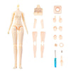 Ymy Female Doll Body Obitsu22 Obitsu24 Bjd Girl Doll For Gsc, Blythe,Icy,1/6 Scale Bjd Doll Head (Normal White-8.66 In)