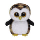 Beanie Baby Large Eyes Buff Pixy Atlas Austin Unicorn Cinder Animal Plush Doll 9.8Inch (Camo Owl)