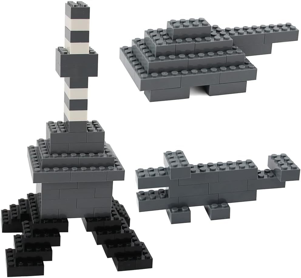 500 Piece Dark Gray Bricks Bulk, Gray 2X4 Building Bricks Flat, Compatible With Lego Parts And Pieces: 2X4 Dark Grey Bricks(Colo