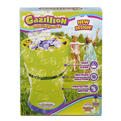 Gazillion Bubbles, Bubble Rush Portable Bubble Maker - Instant Bubble Creation - Outdoor Toy For Kids - 8 Oz. Bubble Solution Included - Ages 3+