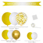 Yellow White Gold Balloon Garland Kit, 122Pcs White And Yellow Balloons Metallic Gold Confetti Balloons For Spring Theme Lemon G