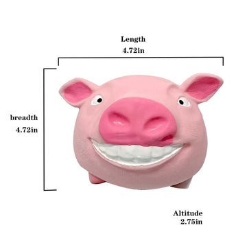 Ahycs Squishy Pig Toy - Funny Pink Pig Stress Toys, Novelty Pig Squeeze Toys For Kids Adults, Smiling Pig Sensory Stress Toy For