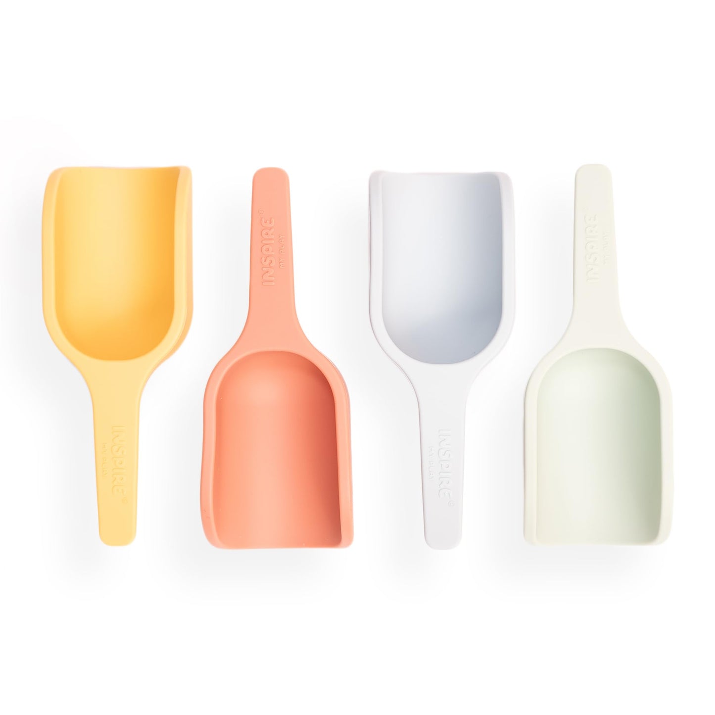 Inspire My Play - 4 X Mini Silicone Scoops - Perfect For Sensory Playtray - Sensory Bin Accessories - Special Education Classroo