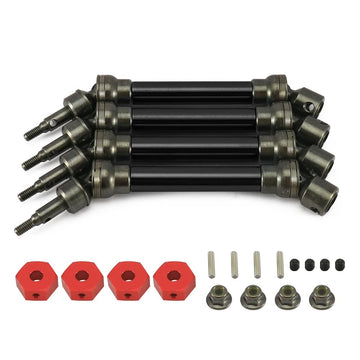RCAWD 4X Slider Front/Rear Drive Shaft Set for 1/10 Arrma 1/10 Big Rock 4X4 V3 3S Blx Brushless Monster Truck RTR Upgrade Parts(