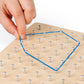Coogam Wooden Geoboard - 8x8 STEM Puzzle with 30 Pattern Cards & Latex Bands, Multi-color Educational Toy for Kids