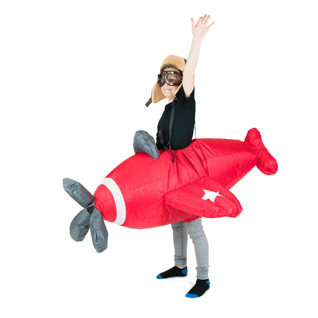Bodysocks Red Airplane Inflatable Costume For Kids (Age 6+)