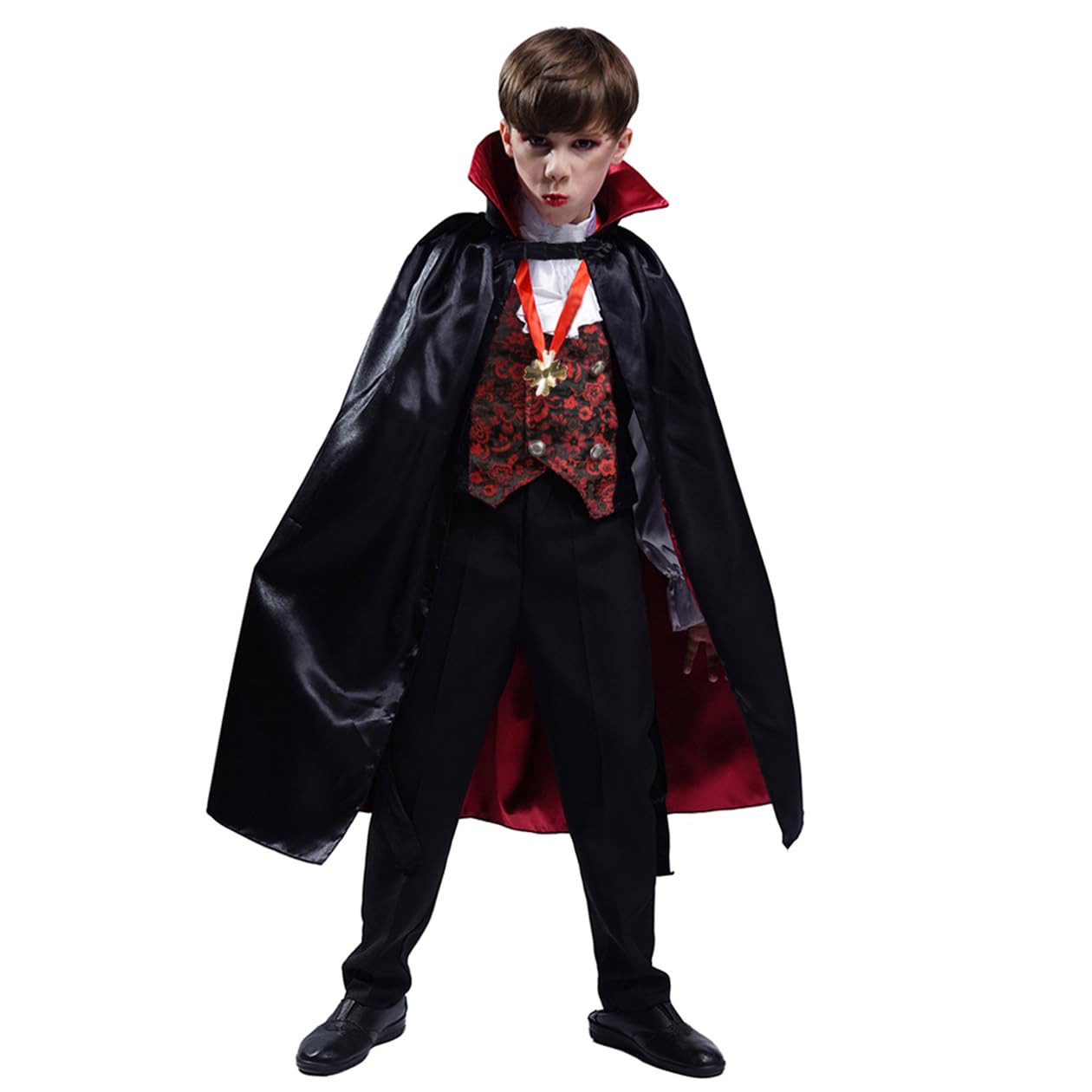 Dsplay Boy Scary Vampire Costume Cosplay Halloween For Kids (4-6 Years)